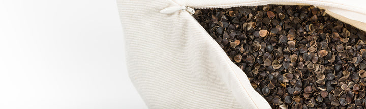 ComfyComfy buckwheat hulls in a comfysleep pillow for side sleepers